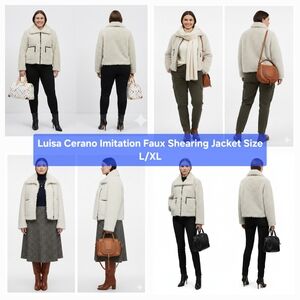 Luisa Cerano Imitation Faux Shearing Jacket Size L/XL